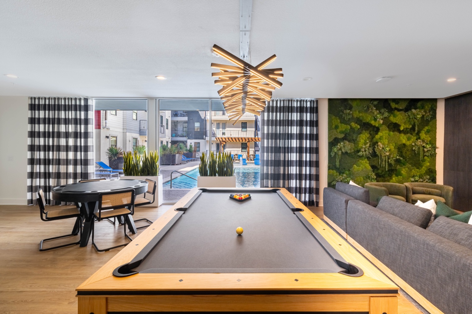 Game room at Pointe San Marcos