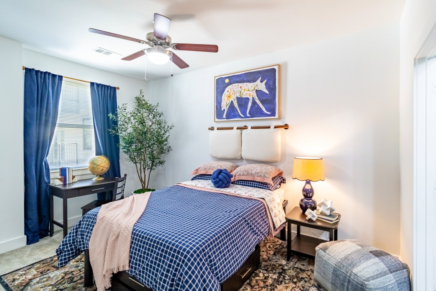 Model bedroom at Pointe San Marcos1