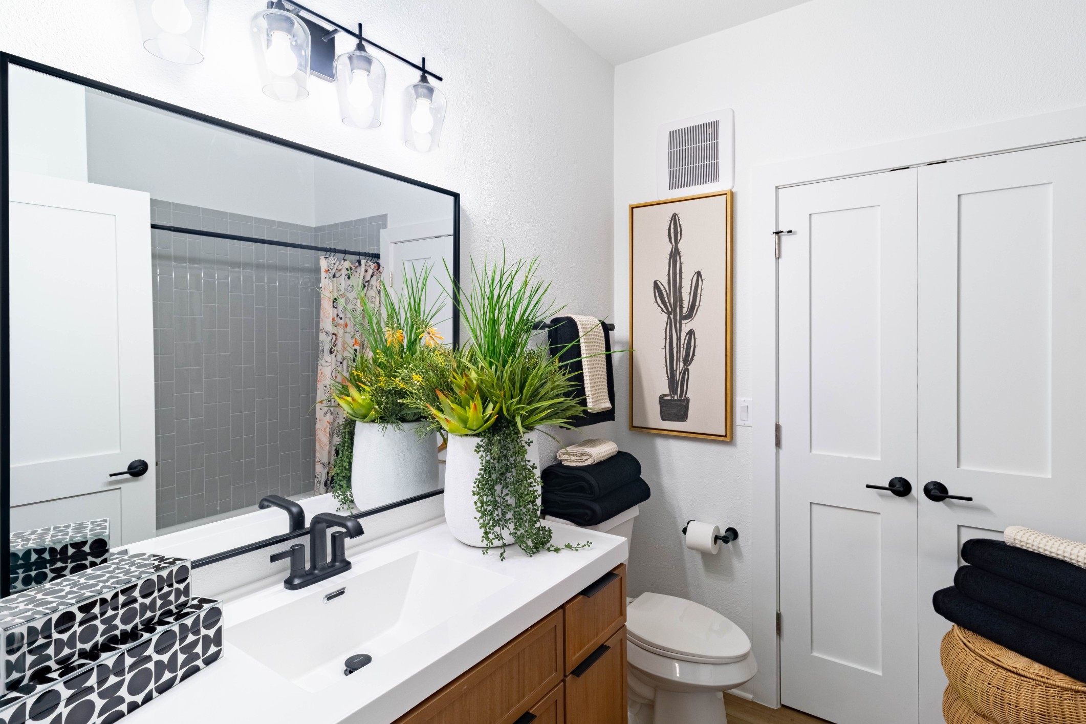 Premium model bathroom with oversized vanity