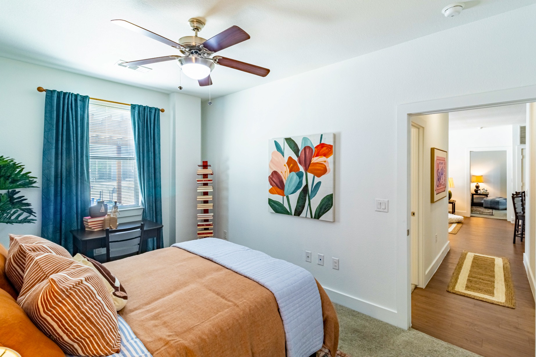 Private model bedroom at Pointe San Marcos