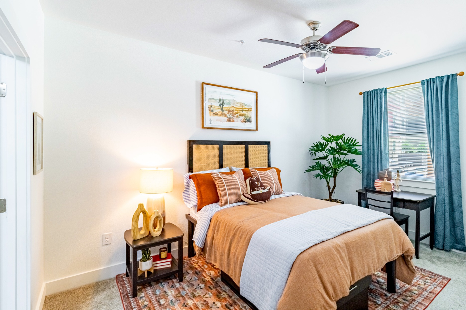 Spacious model bedroom at Pointe San Marcos