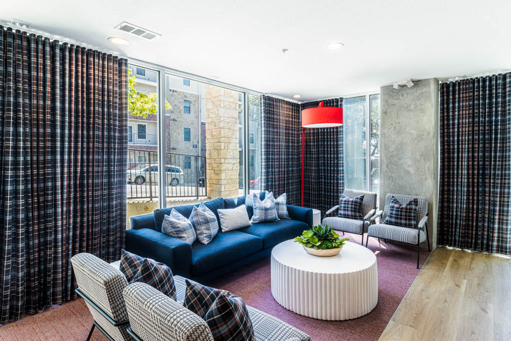 Stylish and comfortable resident lounge at Pointe San Marcos