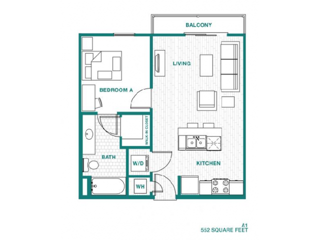1BR/1BA – A1